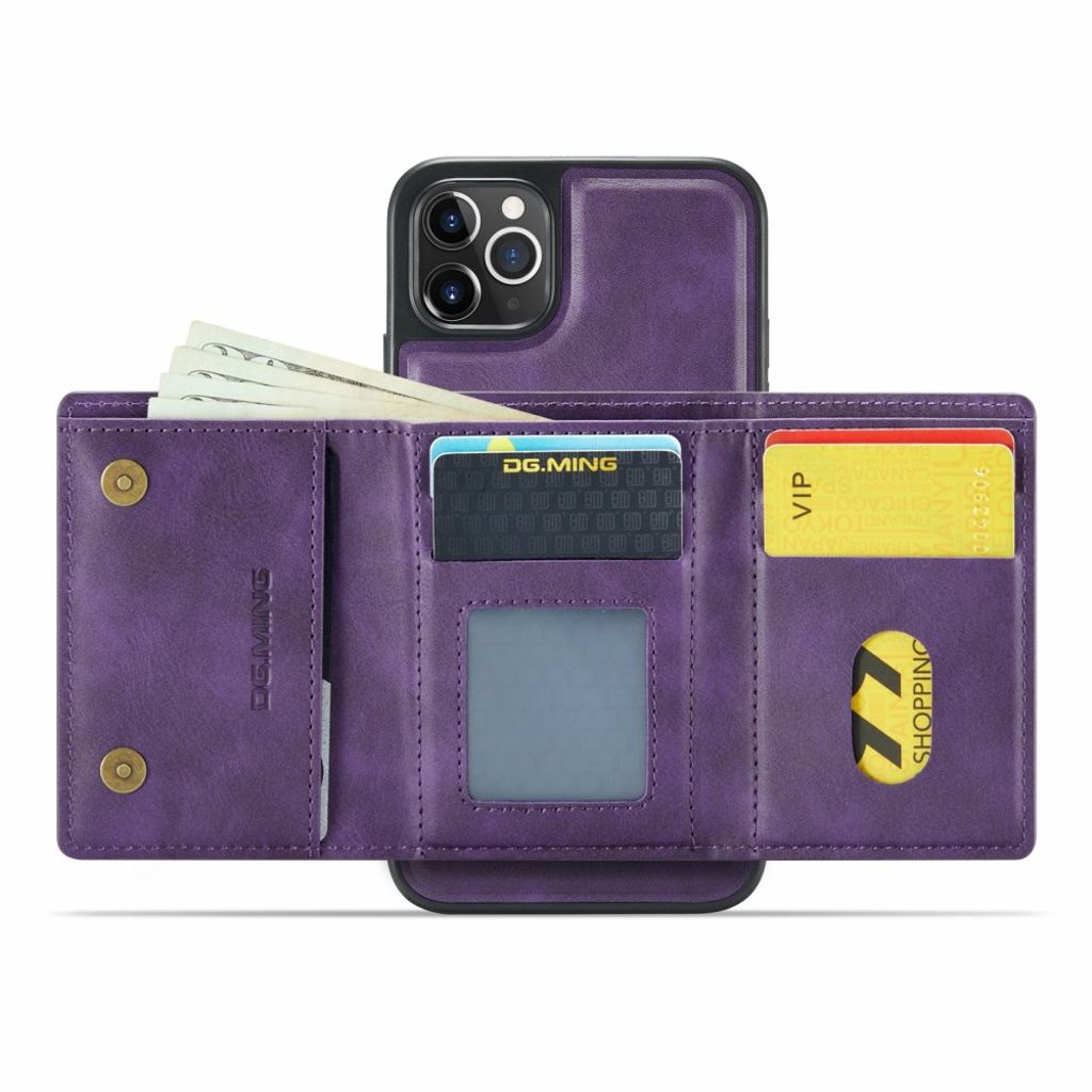 DG.MING iPhone 11 Pro Cover med Pung - Lilla