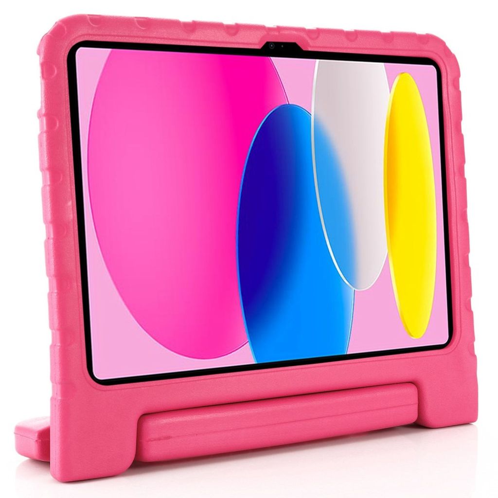iPad A16 11" 2025/10.9" 2024 EVA-cover med standfunktion og bærehåndtag - Lyserød