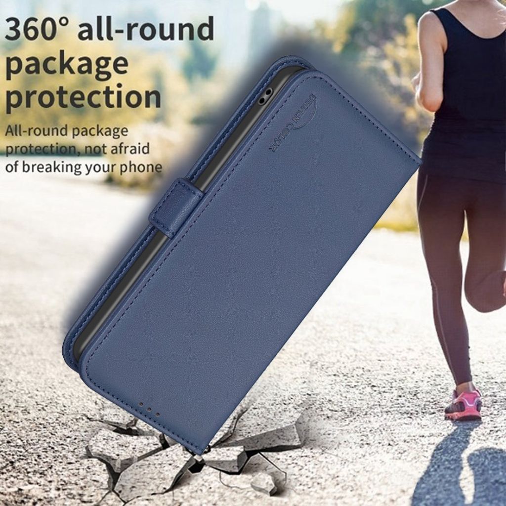 BINFEN COLOR BF31 iPhone 16 Wallet Cover with Stand – Blue