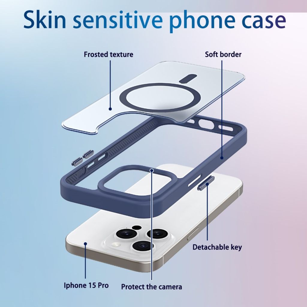 iPhone 15 Pro Kuori MagSafe-yhteensopiva – Tumman violetti