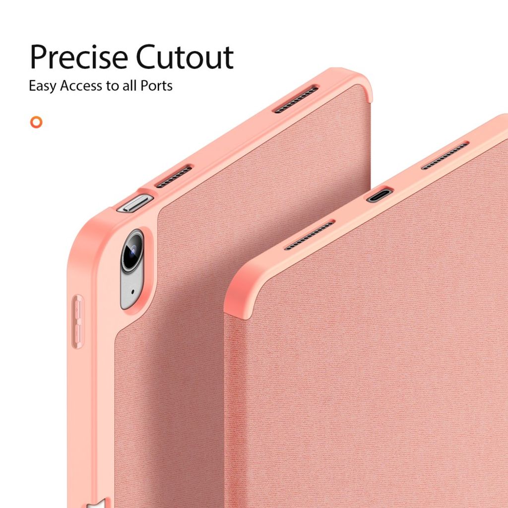 Dux Ducis iPad A16 11" 2025/10.9" 2024 Flip cover med holder til styluspen - Lyserød