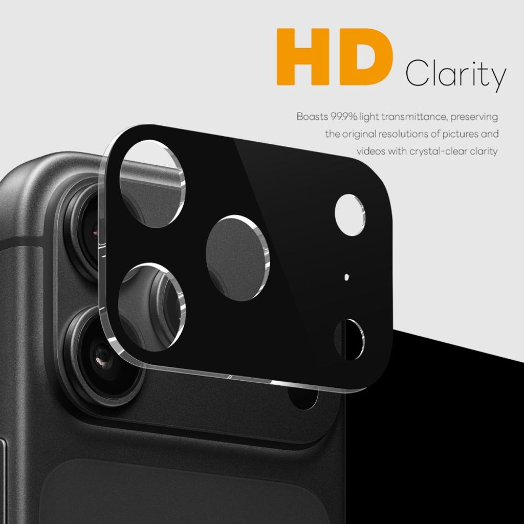 NORTHJO iPhone 18 Pro Max Linssinsuoja 3D Karkaistu Lasi - Musta