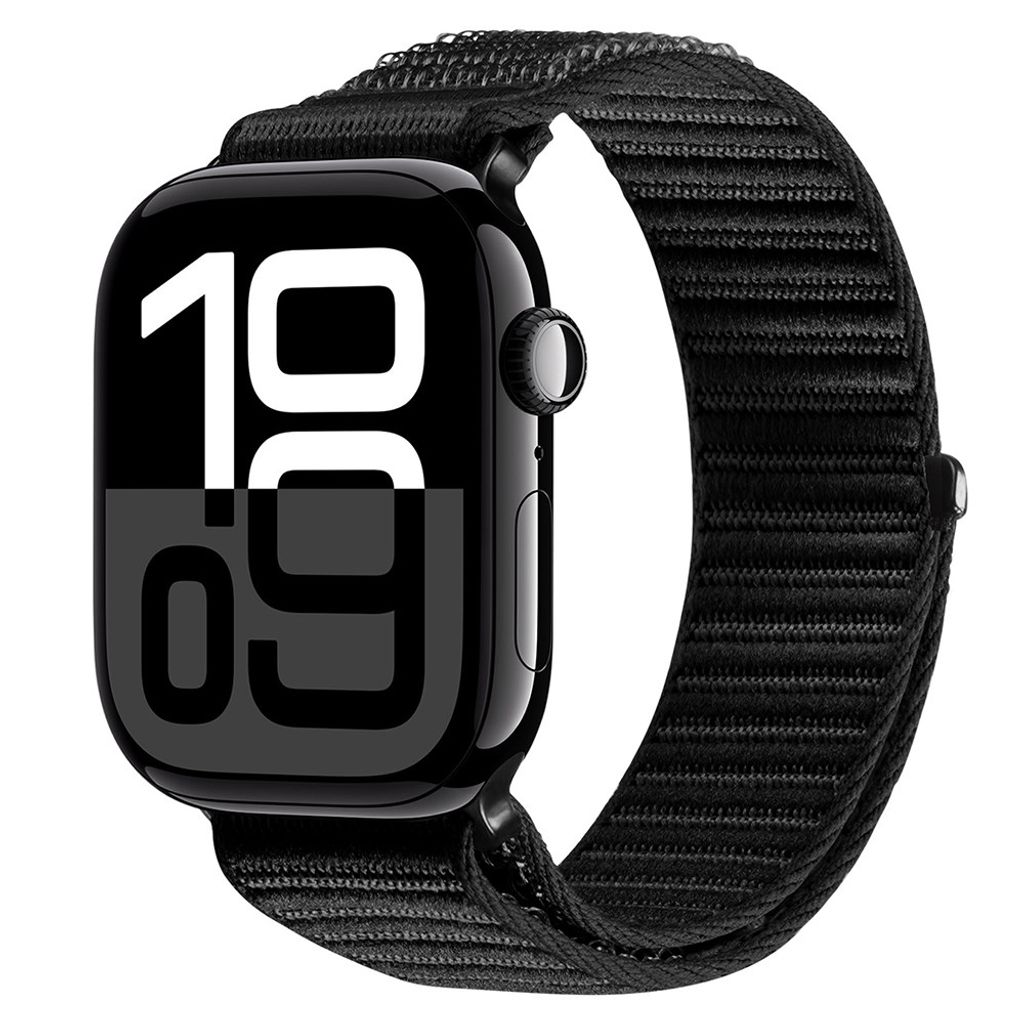 DUX DUCIS Apple Watch 42/44/46/49mm Urrem Flettet Nylon – Sort