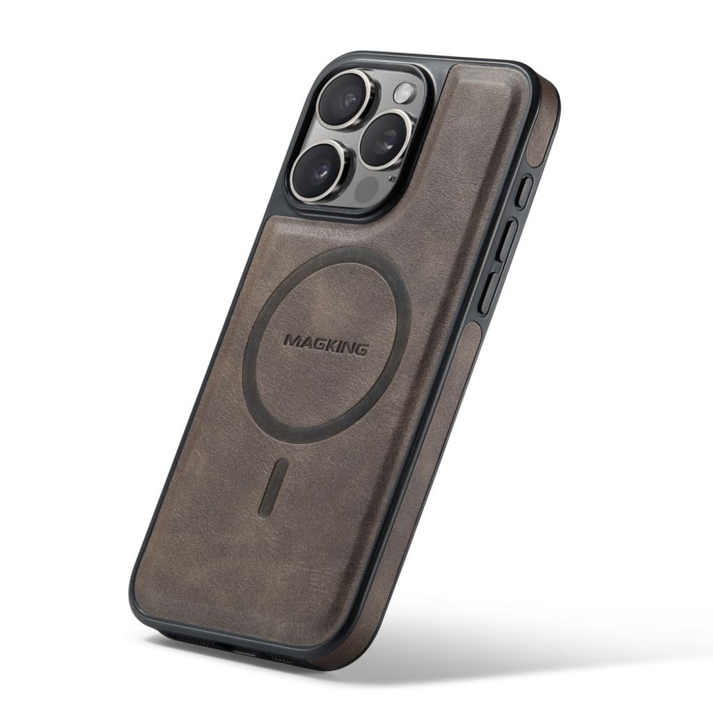 MAGKING iPhone 15 Pro Max Kuori MagSafe - Tummanruskea