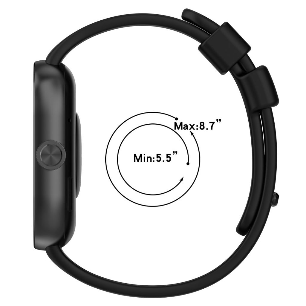 Xiaomi Smart Band 10 Pro/9 Pro/8 Pro/Redmi Watch 6/5/4 -kellonranneke – Musta