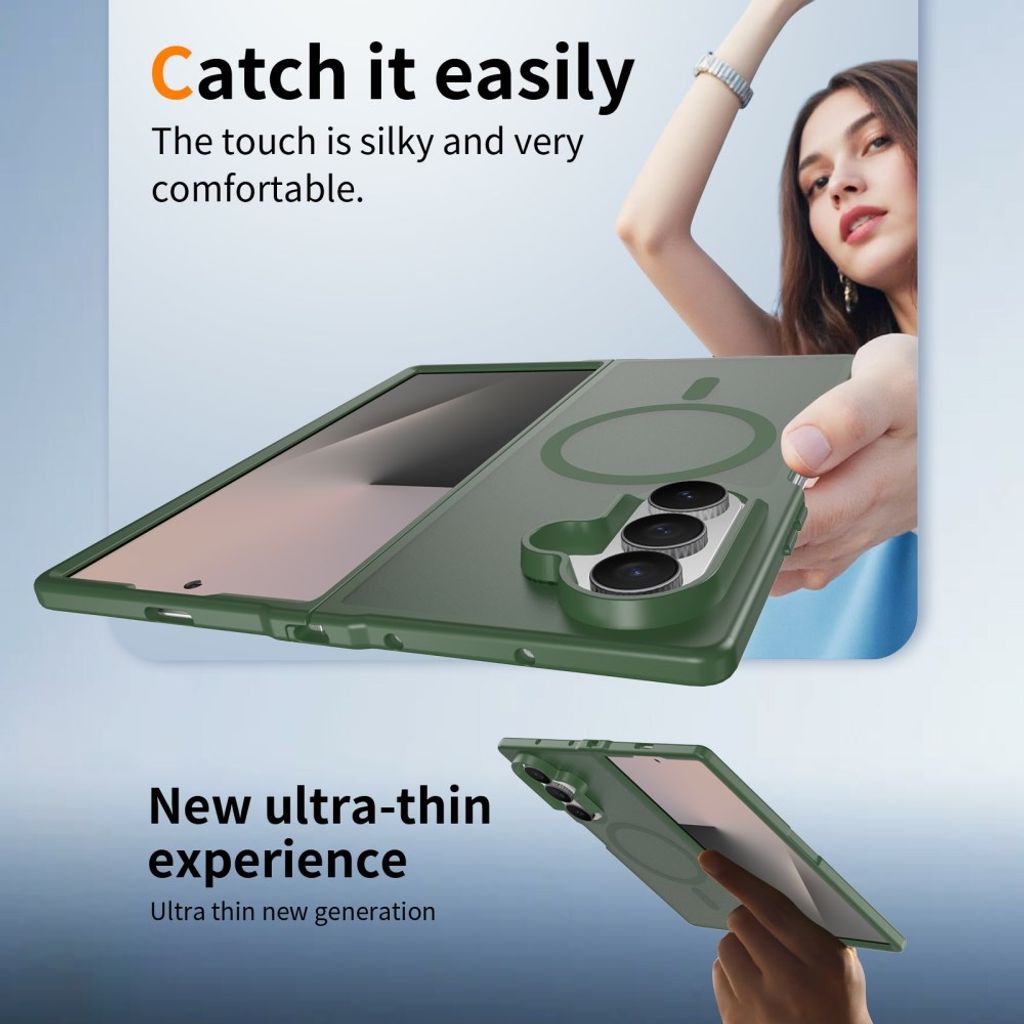 Samsung Galaxy Z Fold8 Ultra MagSafe cover med akrylbagside - Grøn