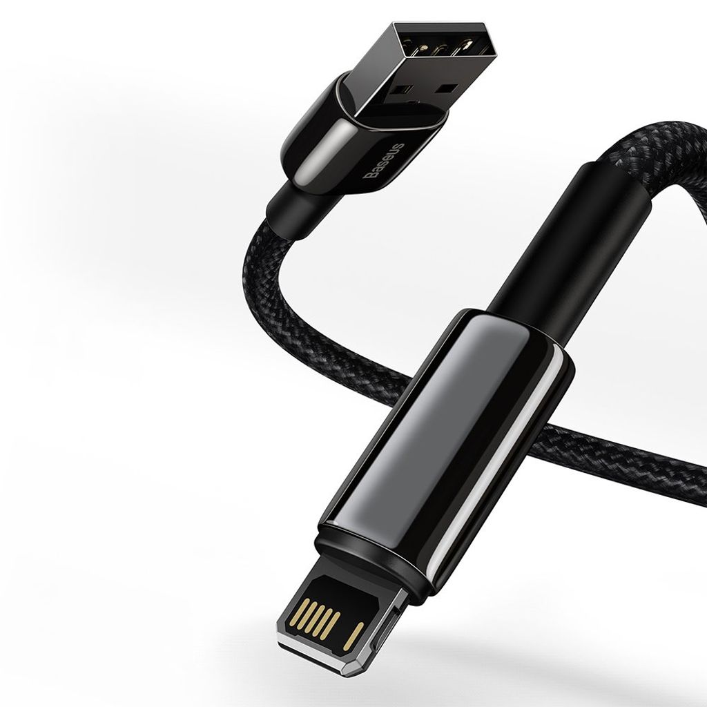 Baseus Tungsten USB til Lightning-kabel 2.4A 2m sort