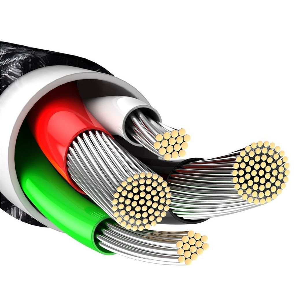Baseus Tungsten USB til Lightning-kabel 2.4A 2m sort