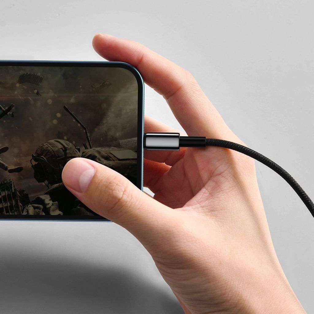 Baseus Tungsten USB til Lightning-kabel 2.4A 2m sort