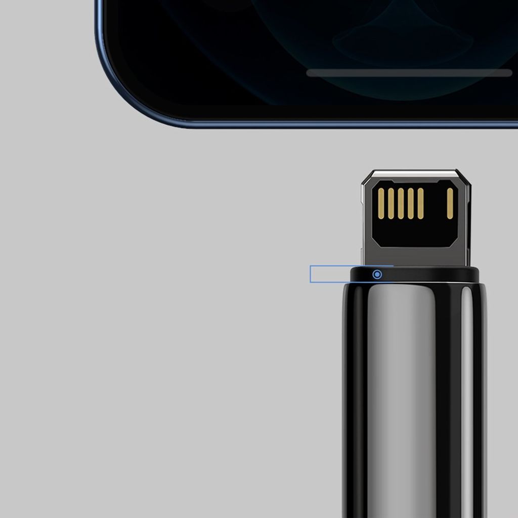 Baseus Tungsten USB til Lightning-kabel 2.4A 2m sort