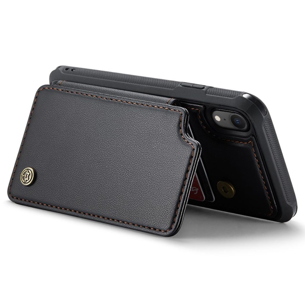 CASEME iPhone XR Plånboksskal RFID-blockerande Kortfack – Svart