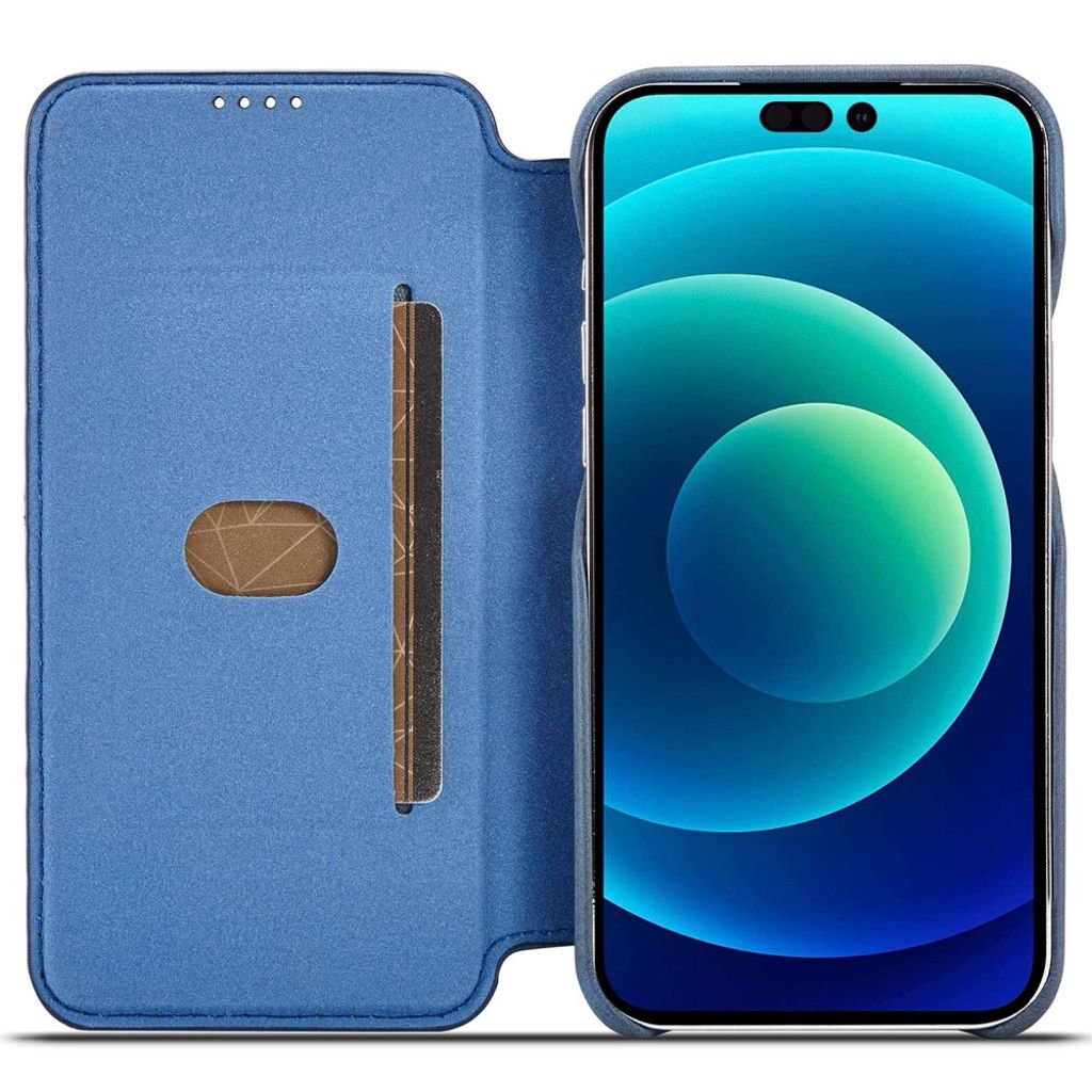 LC.IMEEKE iPhone 14 Pro Max Wallet Cover Magnetic - Blue