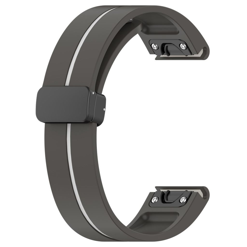 Garmin Fenix 8 51mm Klockarmband i Silikon - Grå, Vit