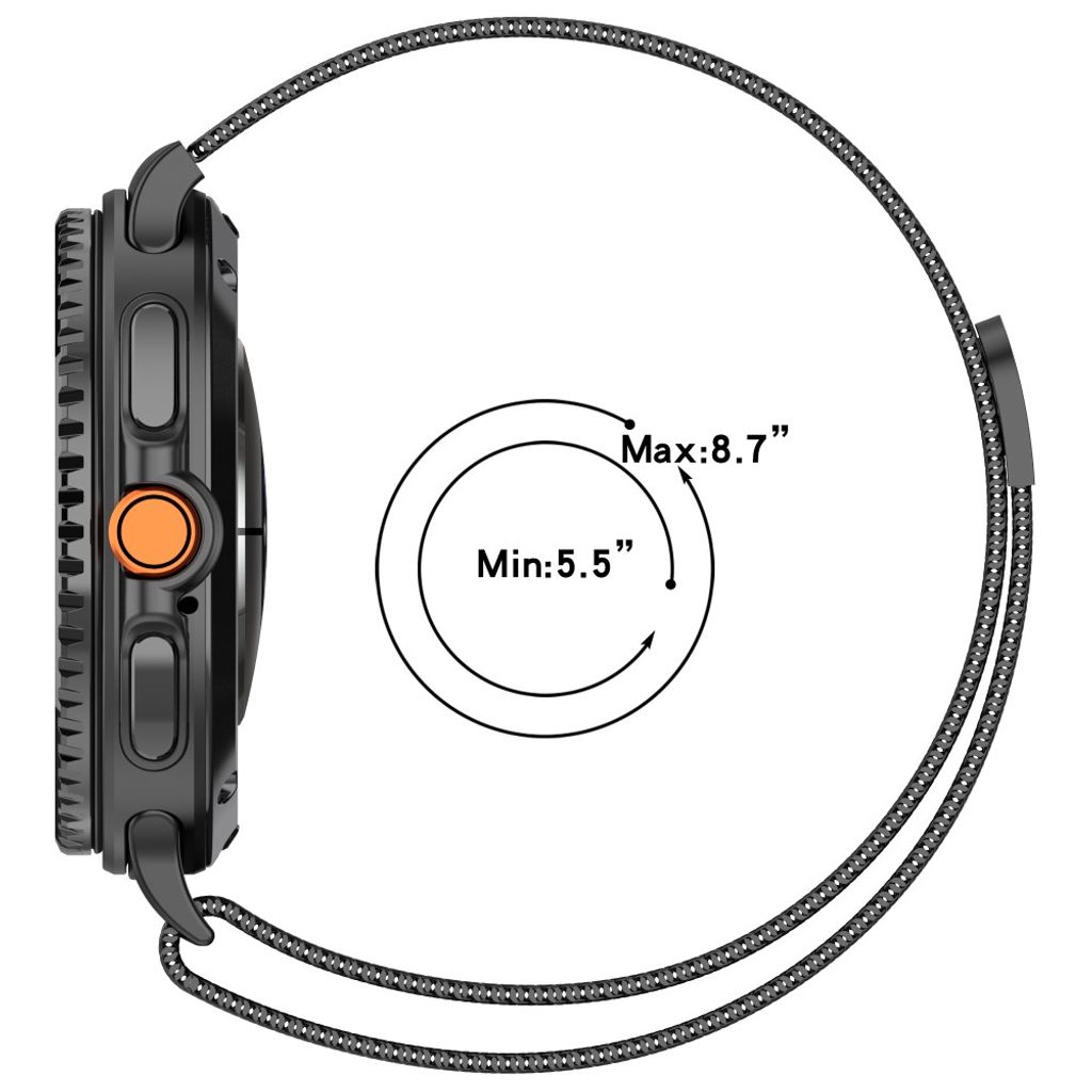 Samsung Galaxy Watch9 Milanesisk magnetisk klokkerem i rustfritt stål - Tarnish