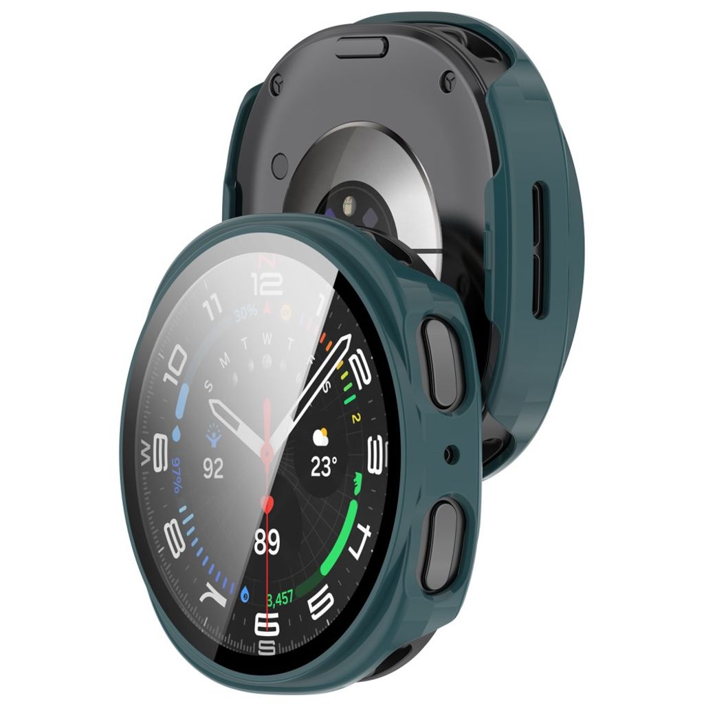 Samsung Galaxy Watch9 40mm Deksel med skjermbeskytter i glass - Grønn
