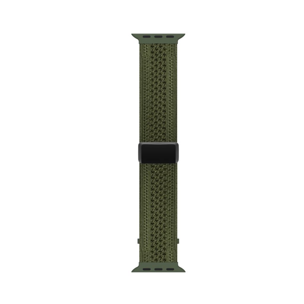 Apple Watch 42/41/40/38mm Klockarmband i nylon spetsdesign - Armégrön