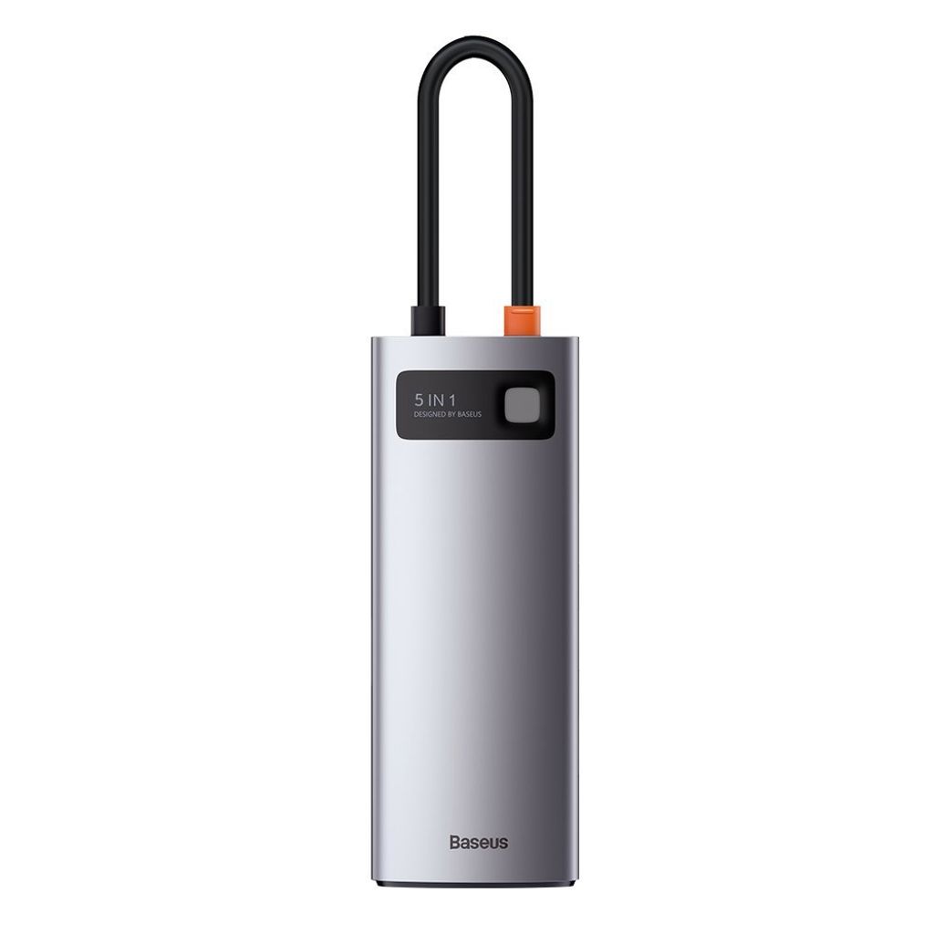 Baseus Metal Gleam Series 5-i-1 USB-C hub med HDMI og hurtiglading