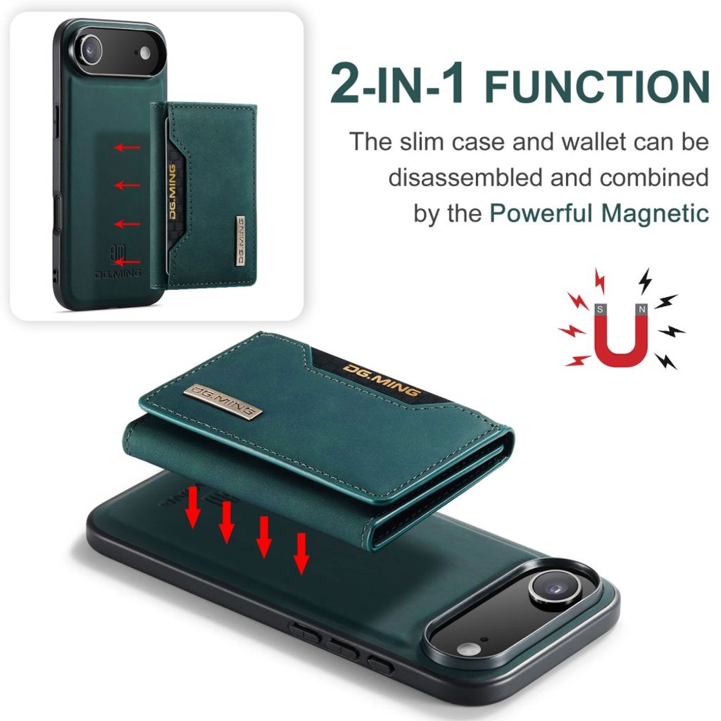 DG.MING iPhone Air Cover med Pung - Grøn