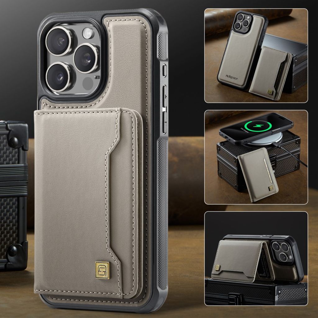 AUTSPACE iPhone 12 Pro Max Cover med Kortplads - Grå