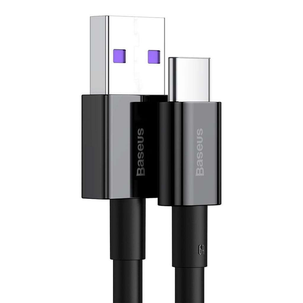 Baseus Superior USB til USB-C kabel 66 W 1 m sort – hurtigoplader & data