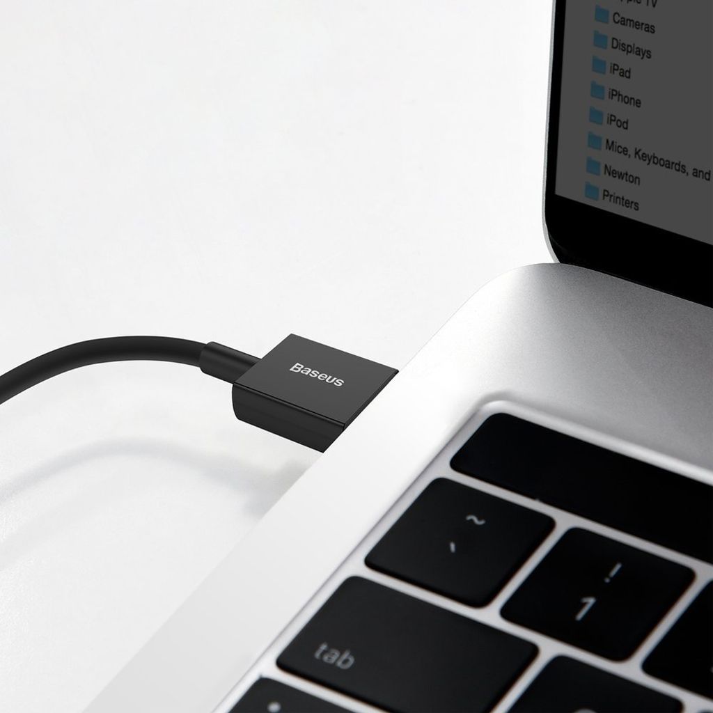 Baseus Superior USB til USB-C kabel 66 W 1 m sort – hurtigoplader & data