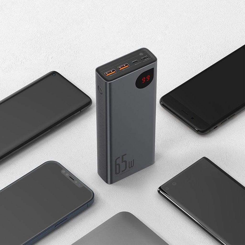 Baseus Adaman powerbank 20000mAh 65W – svart