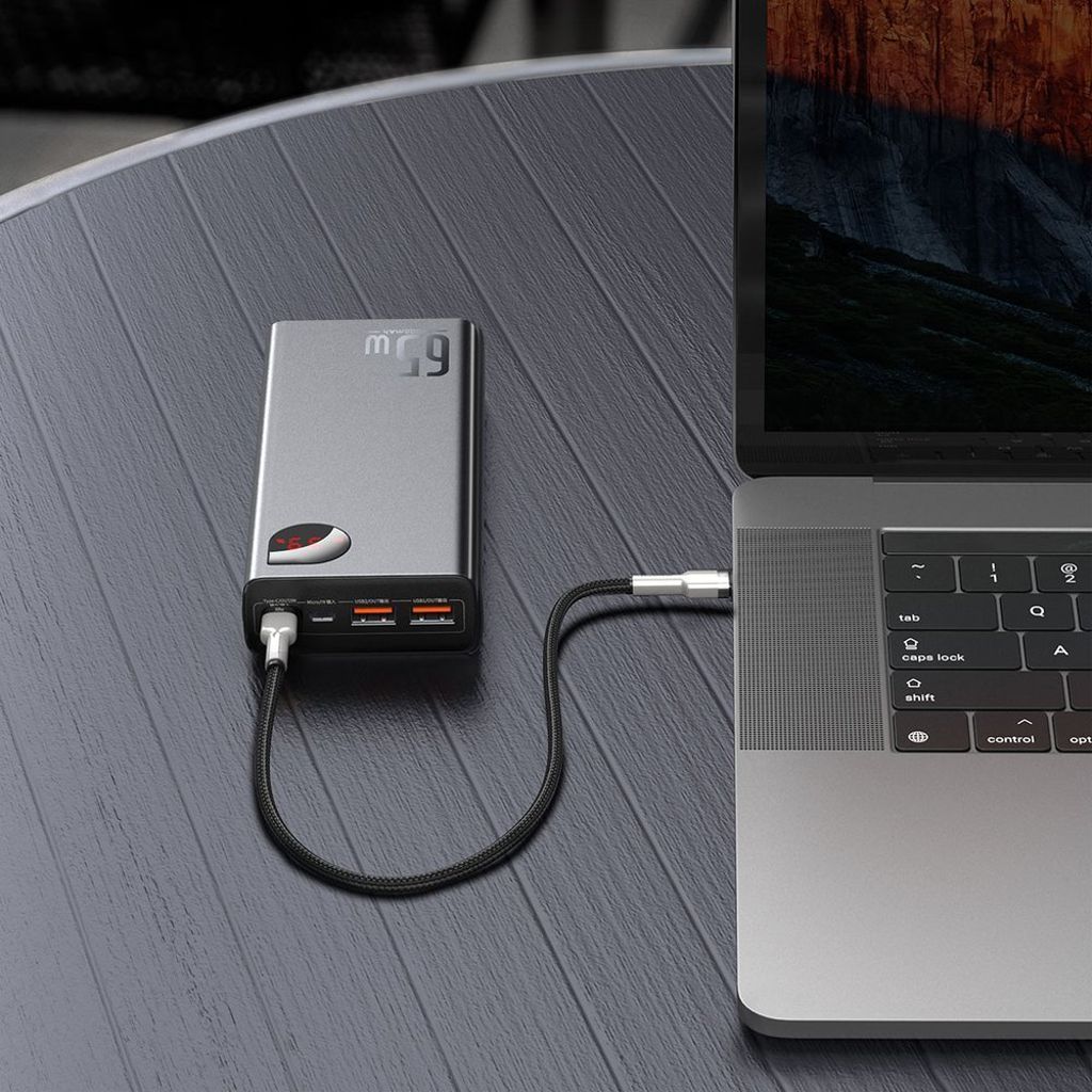 Baseus Adaman powerbank 20000mAh 65W – svart