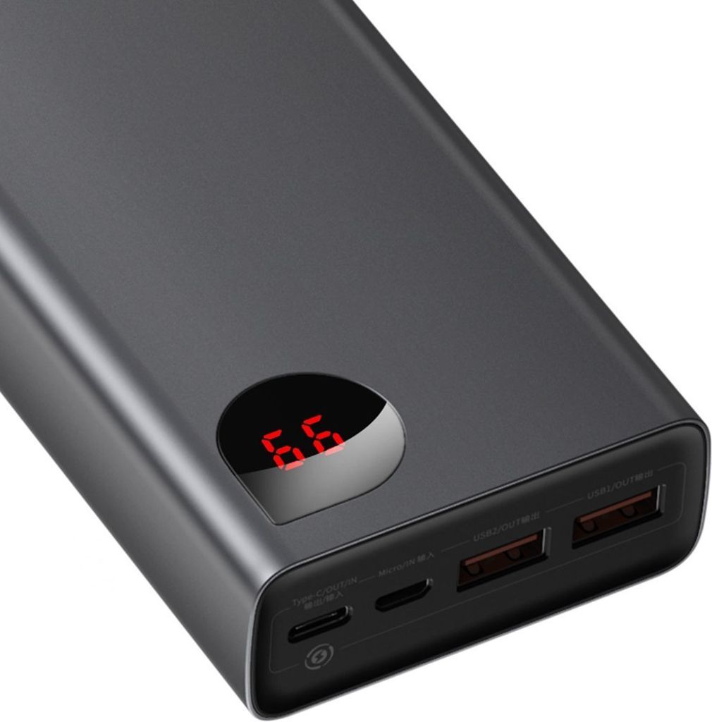 Baseus Adaman powerbank 20000mAh 65W – svart