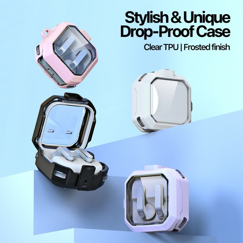 DUX DUCIS Samsung Galaxy Buds4/Buds4 Pro Kuori Metellikoukulla - Valkoinen