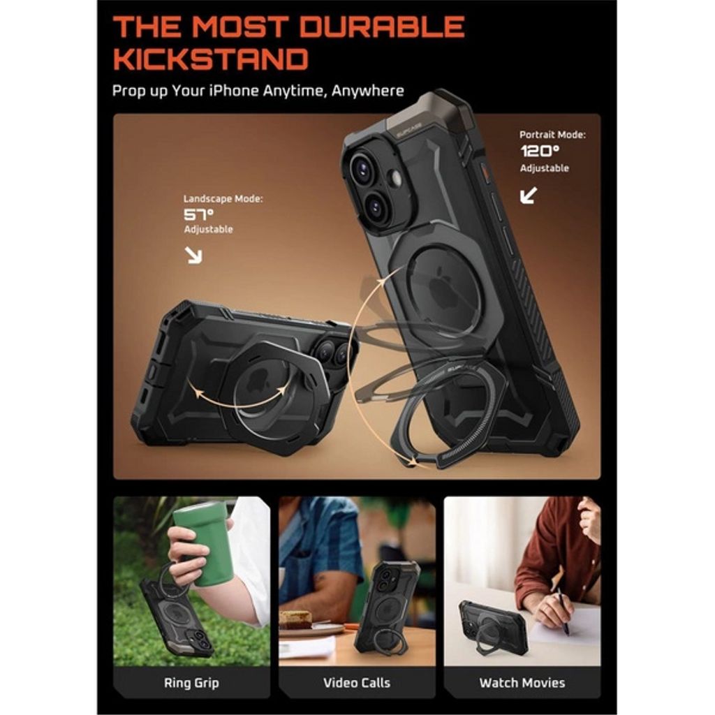 Supcase UB Grip MagSafe Case for iPhone 17 - Black