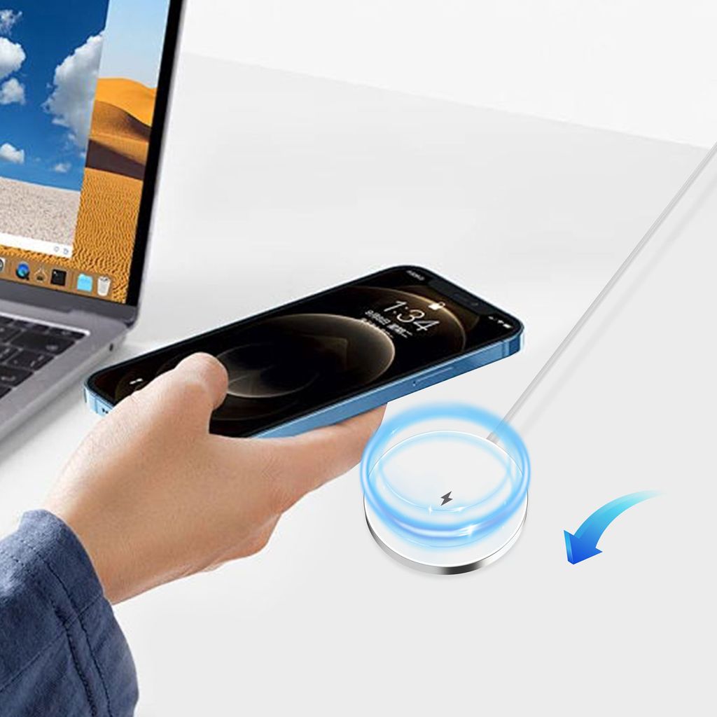 SiGN MagSafe -laturi Qi 15W, USB-C - valkoinen