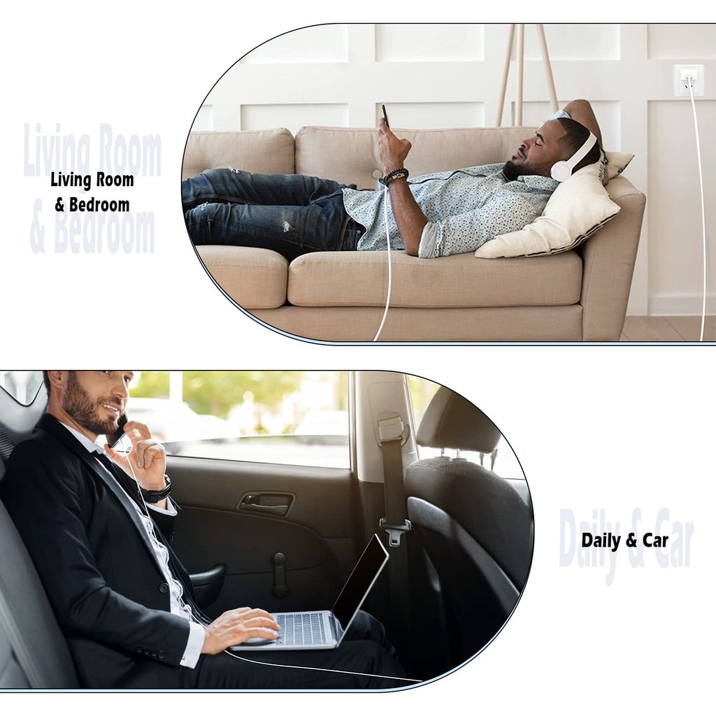 SiGN USB-C til USB-C ladekabel 60W/3A, 5m - Hvit