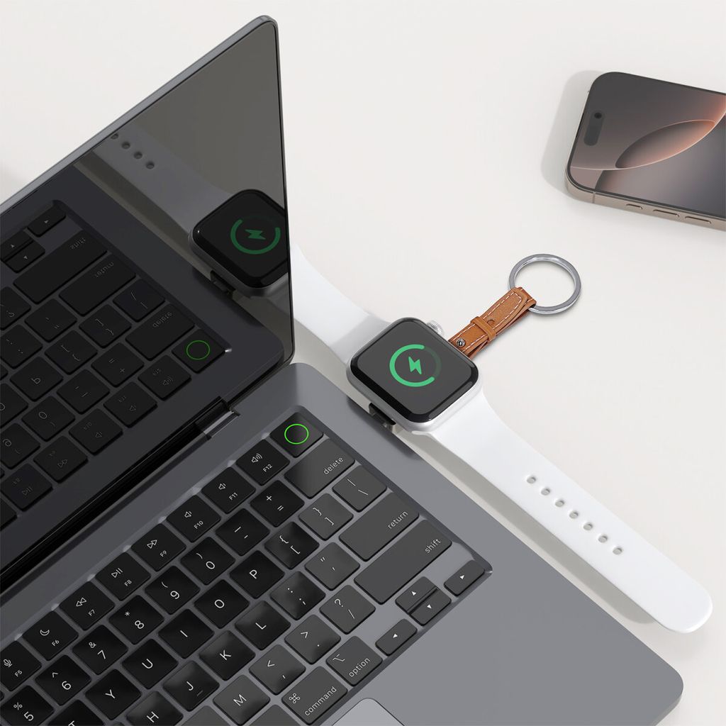4Smarts trådløs lader til Apple Watch – sølv