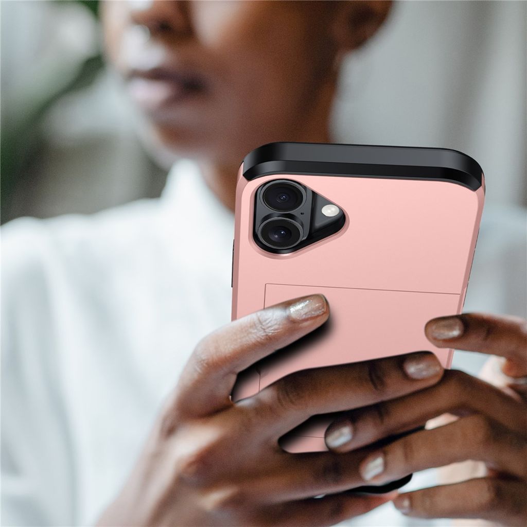 iPhone 17 Deksel med kortspor - Rose gull
