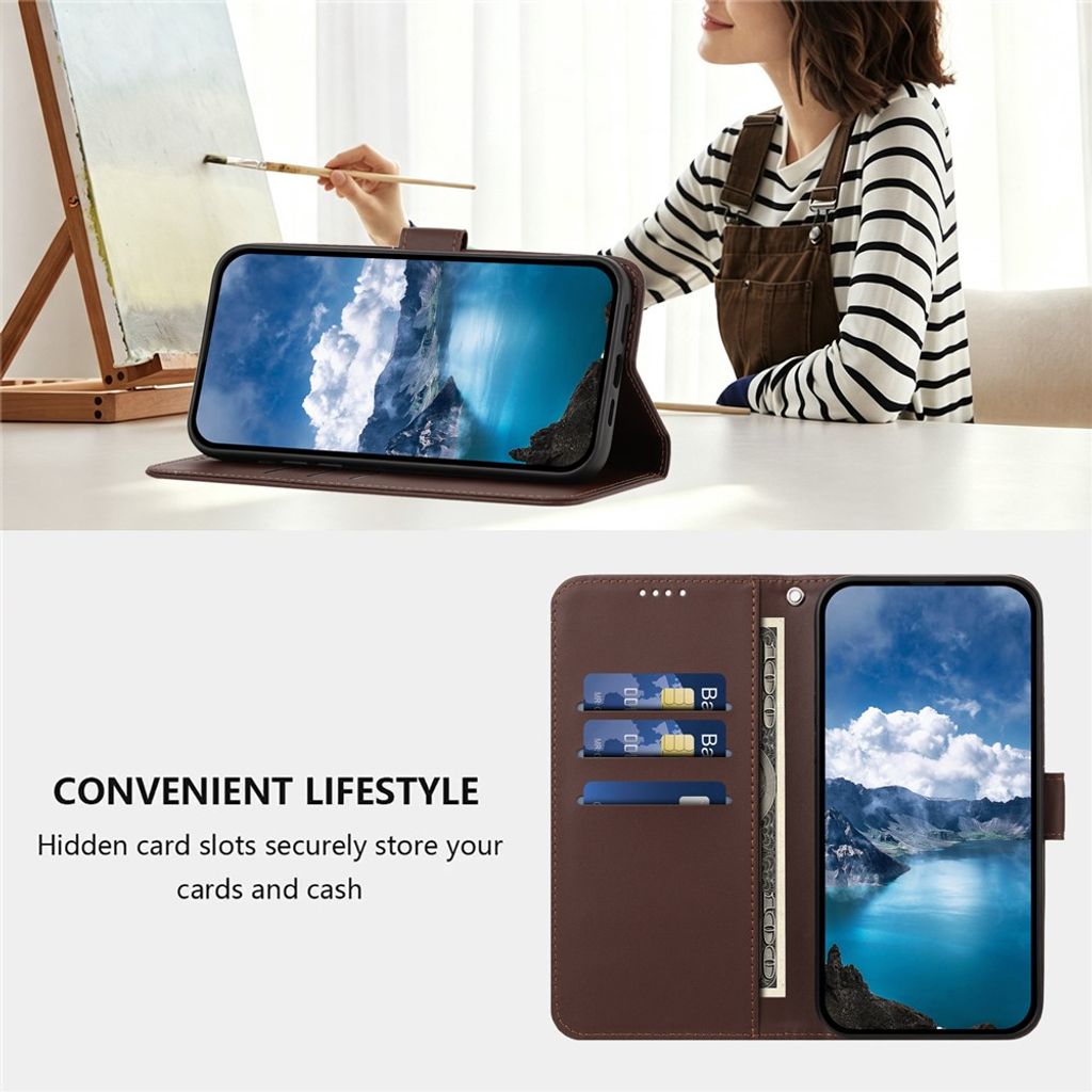 iPhone 18 Pro/17 Pro Lompakkokotelo - Ruskea