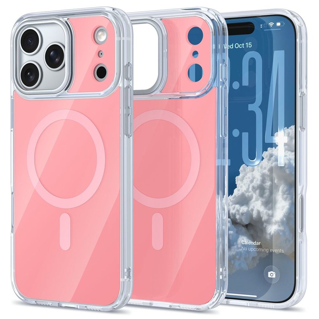 iPhone 18 Pro/17 Pro MagSafe Skal med akrylbaksida - Rosa