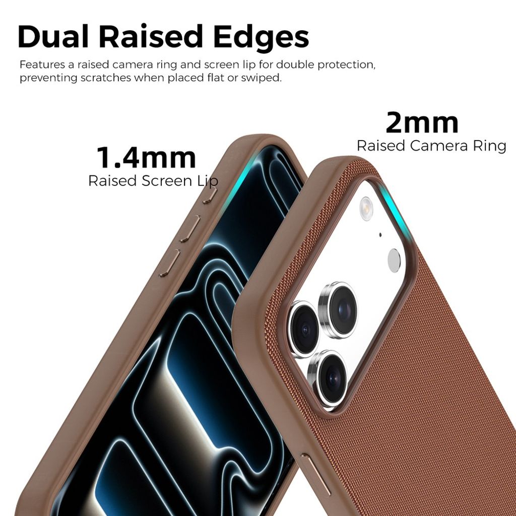 iPhone 18 Pro MagSafe Cover med Tech Fabric - Brun