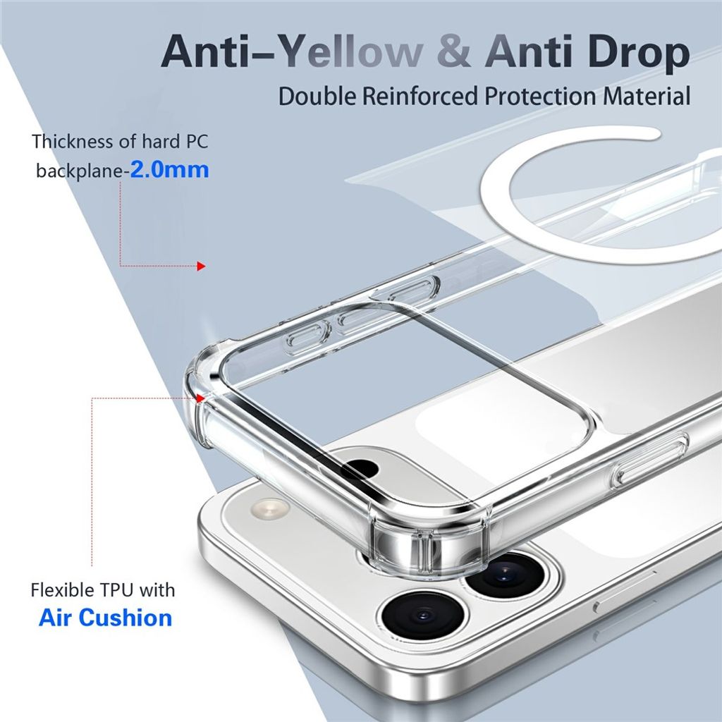 iPhone 18 Pro MagSafe-cover med 2x skærmbeskyttelse + 2x kameralinsebeskyttelse