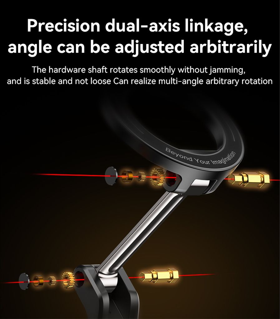 YESIDO C218 MagSafe-kompatibel bilhållare med dubbelaxlig vikning