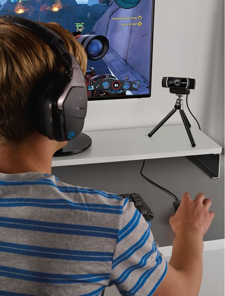 Logitech C922 Pro Stream Streaming webkamera med 60fps – sort