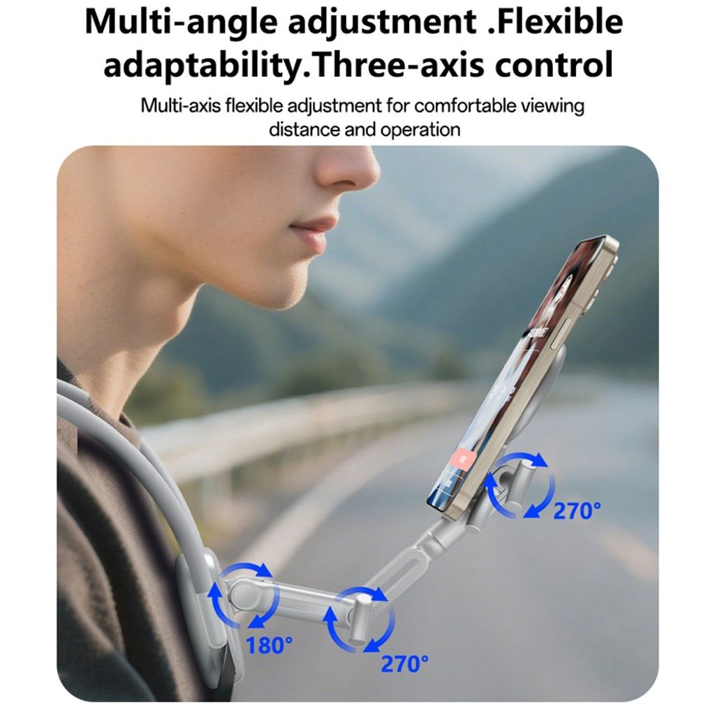 Yesido C332 Magnetisk Halsremholder for Smarttelefon/Actionkamera - Hvit