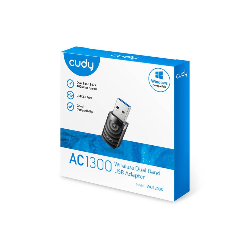 Cudy WU1300S USB Närverksadapter Trådlös Dual Band AC1300