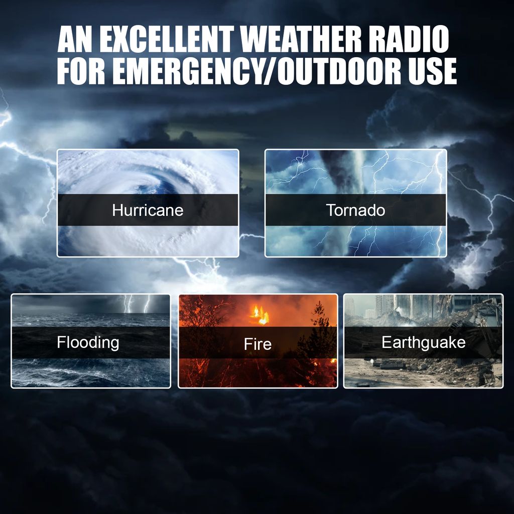 SiGN Nödradio DAB+/FM med handvev/batteri/solceller/USB-ström – svart