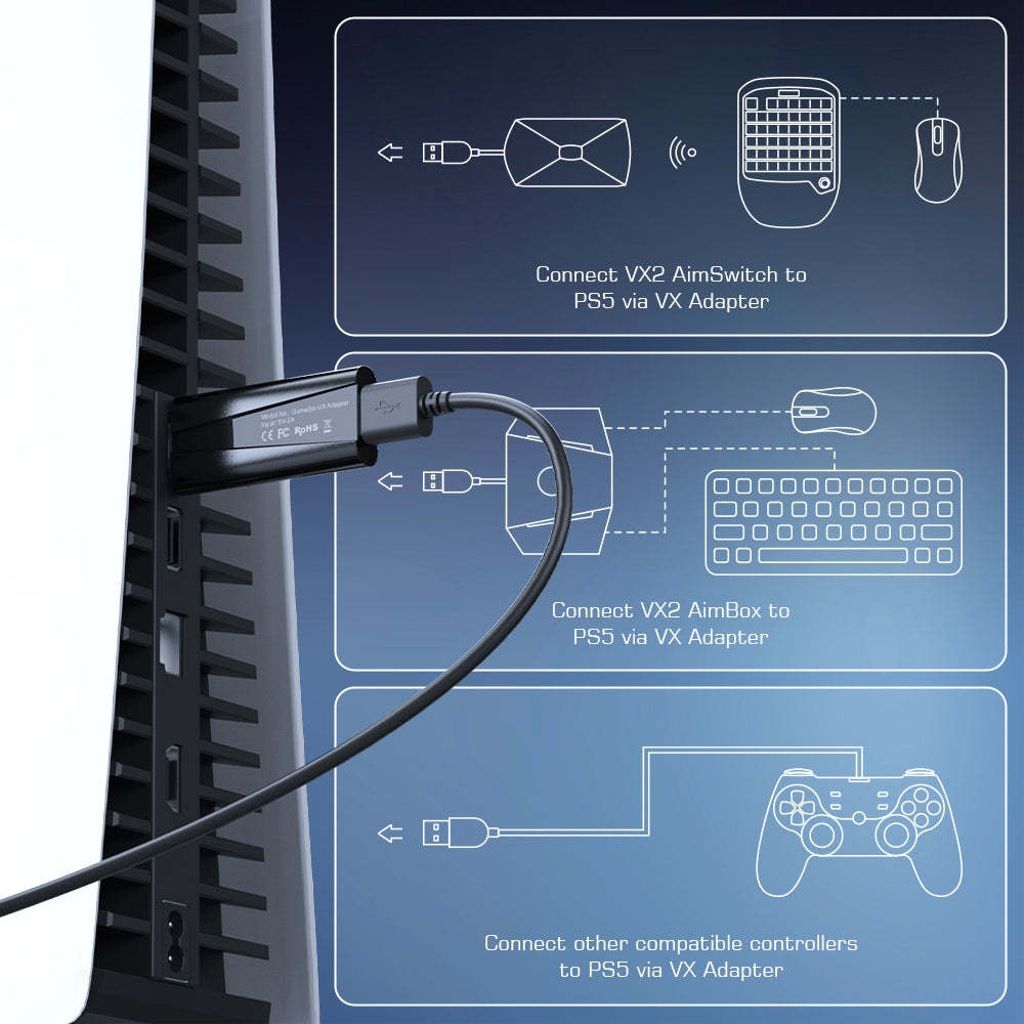 GameSir VX-adapter til PS5-controllere