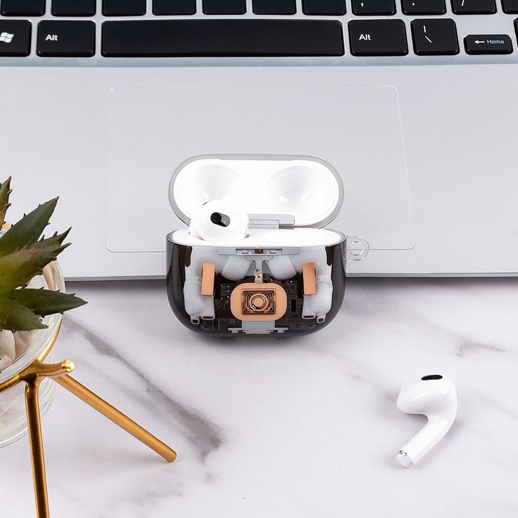 Skyddsfodral med mekanisk design för AirPods Pro 3 – Transparent