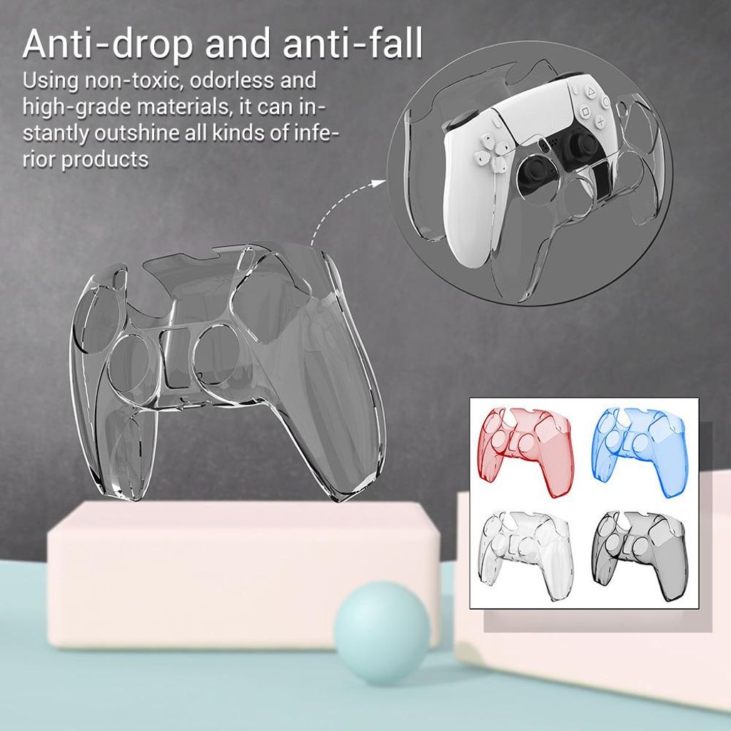 XDcase Sony PS5 spilcontroller cover, 2-pak - gennemsigtig