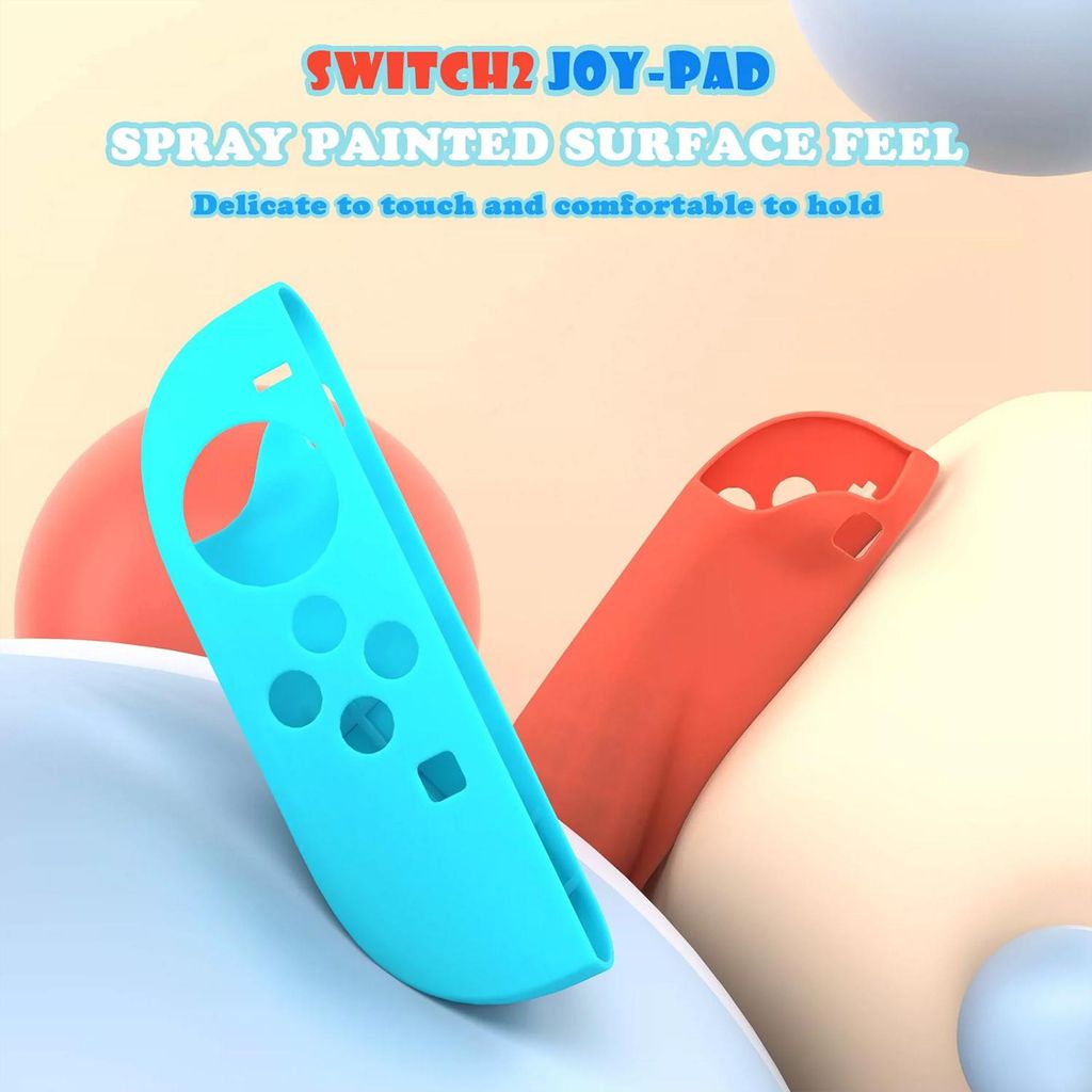 XDcase Nintendo Switch/Switch OLED Joy-Con silikondeksel og joystick-deksel – hvit