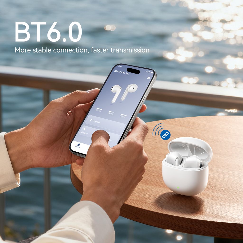 Joyroom JR-FB1 Funpods TWS Trådlösa in-ear hörlurar med ANC, AI version – Vit