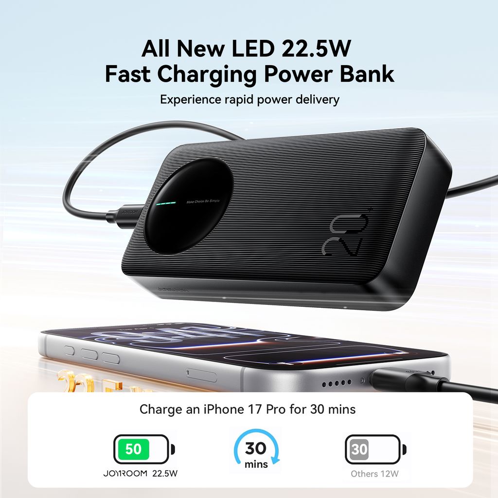 Joyroom JR-PBF14 Pro 22,5W Powerbank met snelladen 20000mAh – Zwart