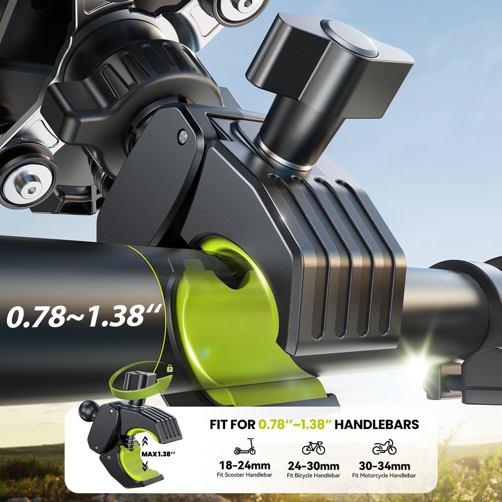 Joyroom JR-ZS598 vibrationsabsorberende telefonholder til cykel - sort